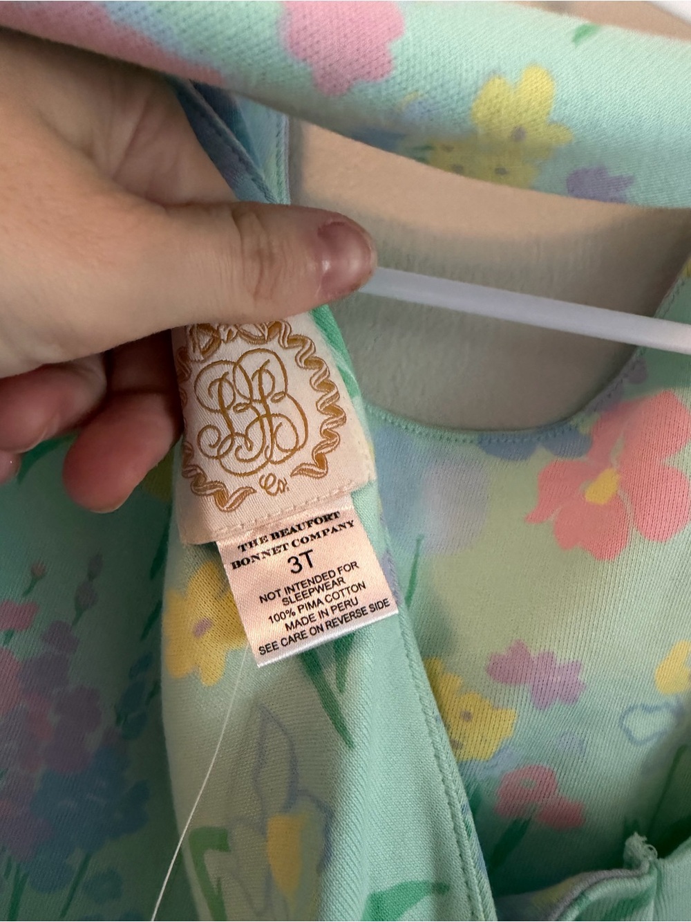 The Beaufort Bonnet Company Pastel Floral Mint Matching Set - Picture 6 of 6